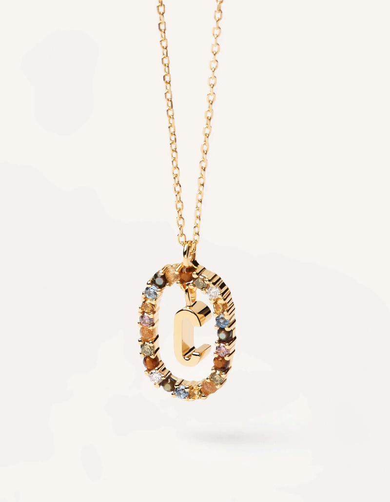P D Paola Mini Letters Necklace CO01-5 - Jewellery